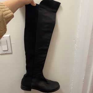 Stuart Weitzman knee boots- black leather, size 9